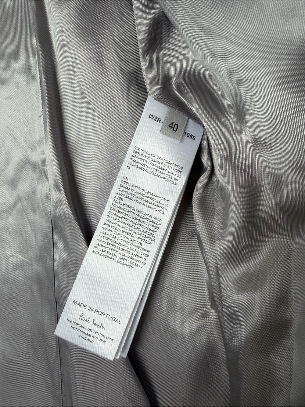 PS Paul Smith Cashmere Blend Epsom Single-Breasted Wool Coat Blush Pink 40 $1050 - Picture 8 of 9